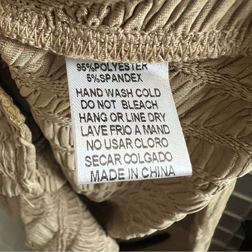 Easel Textured Brown Taupe Button-Down Shirt - Picture 5 of 6
